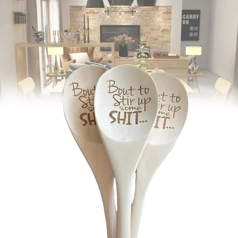 Funny Wooden Spoon β Bout to Stir Up Some Sh*t