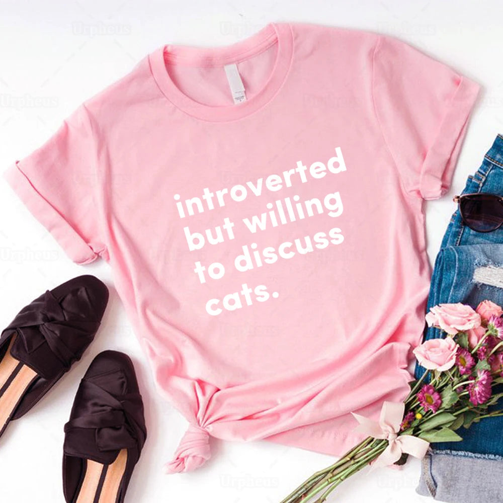 FUNNY T-SHIRT FOR INTROVERTED CAT LOVERS - UNISEX