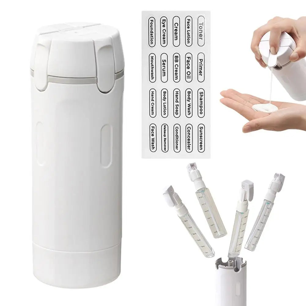 4-in-1 Leakproof Travel Dispenser Bottle
