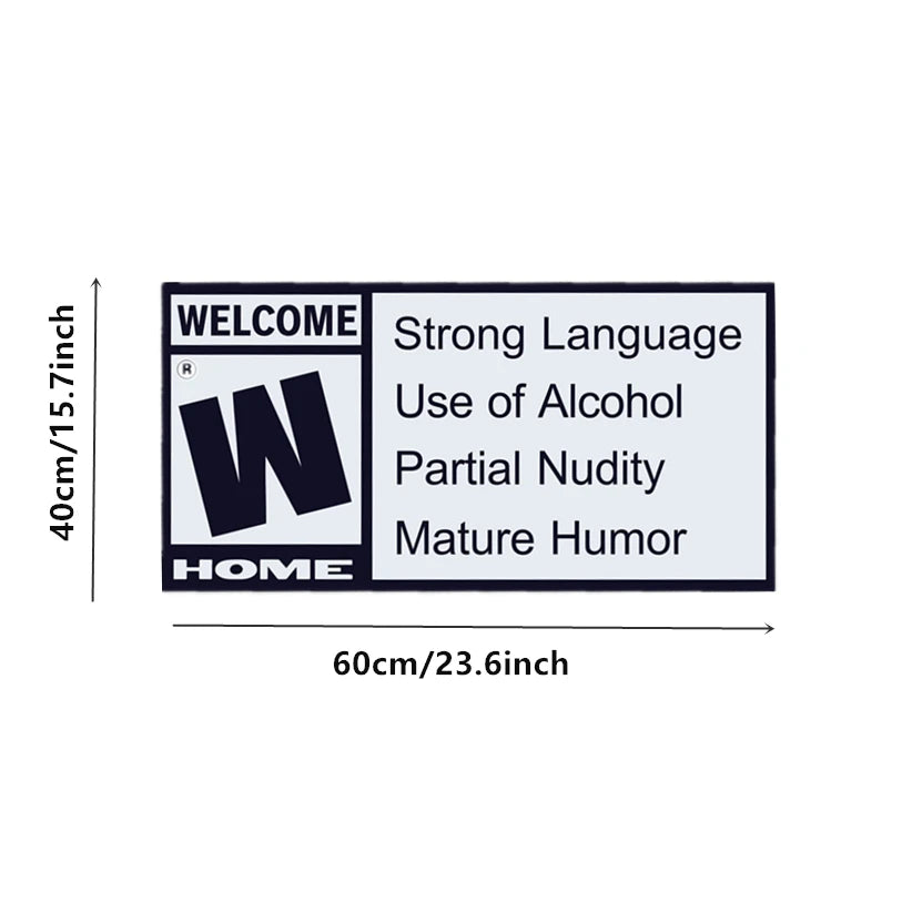 Funny “W Home” Welcome Doormat