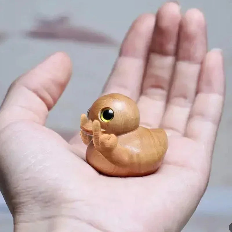 Wooden Middle Finger Duck