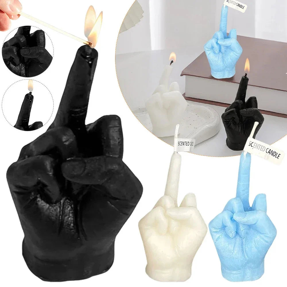 Scented Candle Soy Wax Long Lasting Candle Middle Finger