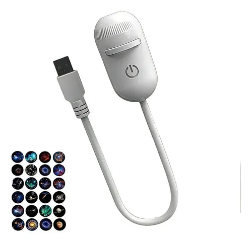 2-in-1 LED Galaxy Star Projector Light (360° Rotating)