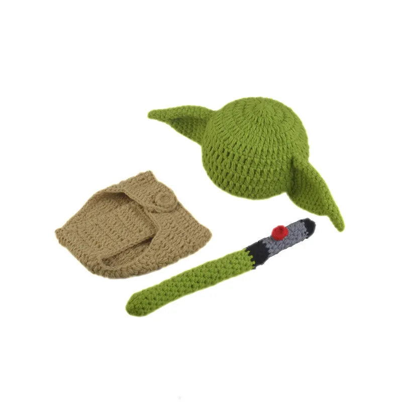Newborn Baby Yoda Knit Costume Set
