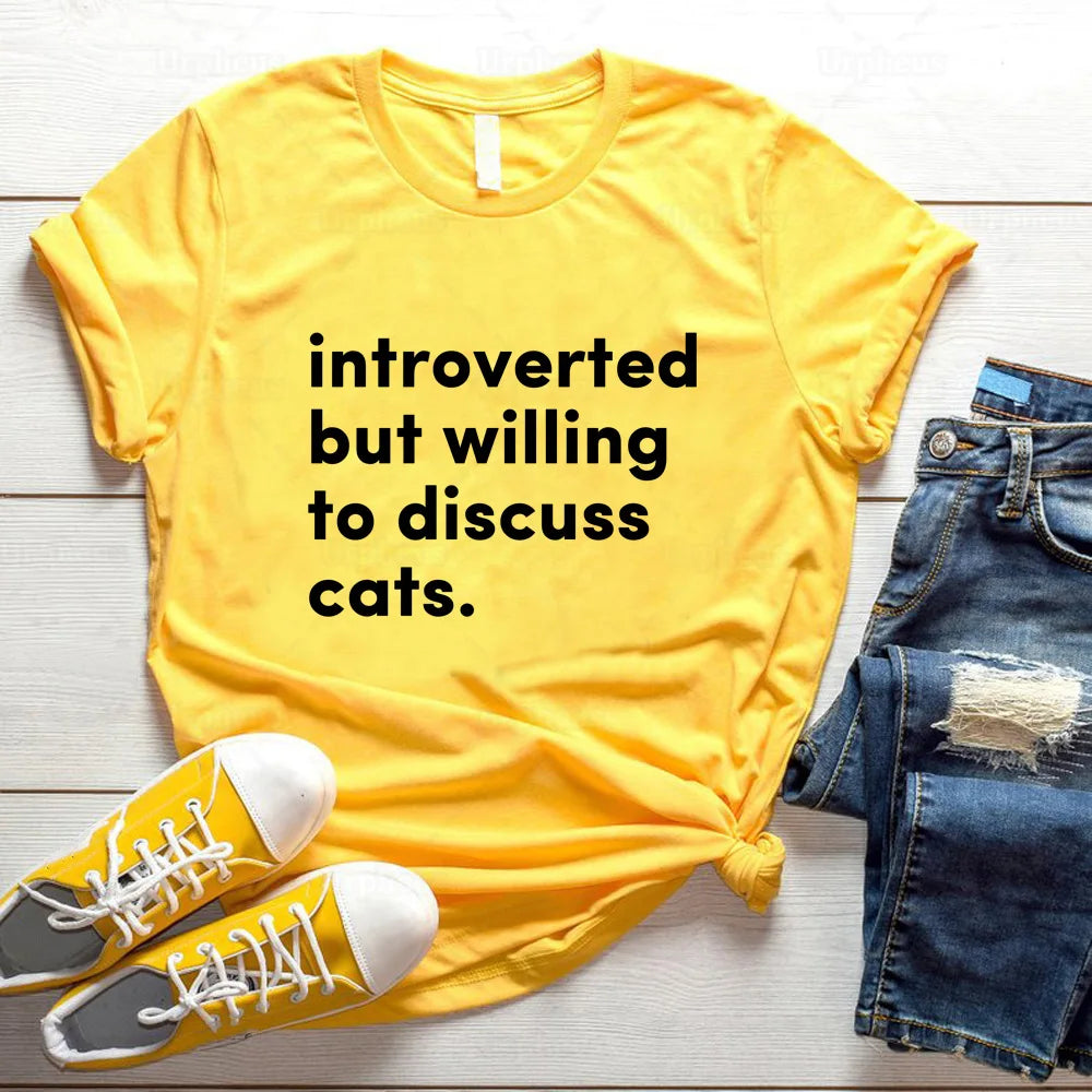 FUNNY T-SHIRT FOR INTROVERTED CAT LOVERS - UNISEX