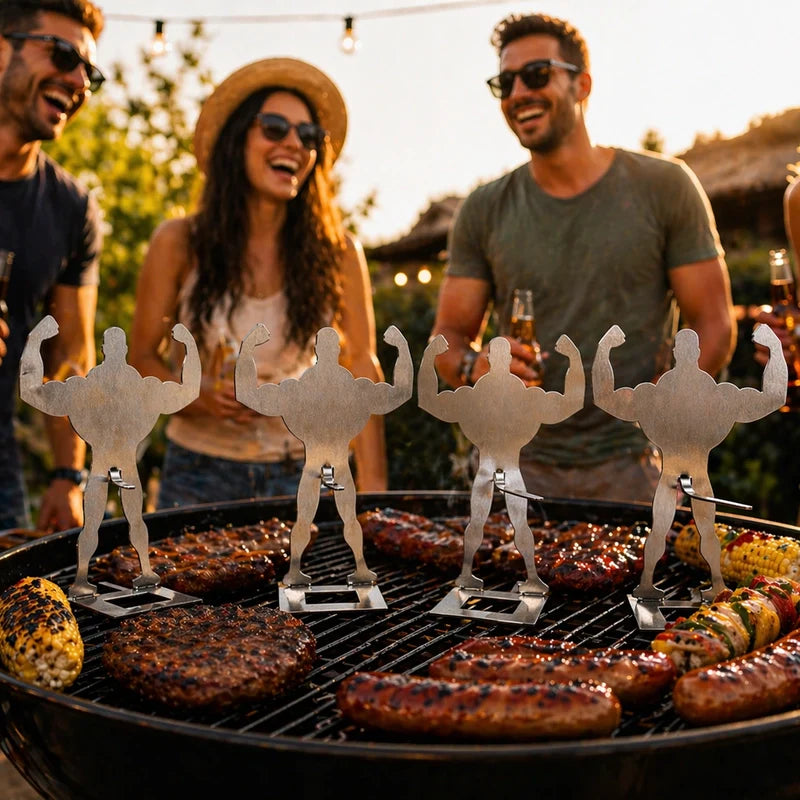 Flex Grill Buddy™ – Funny Stainless Steel BBQ Tool Holder