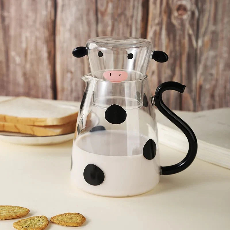 Cow Glass Pitcher