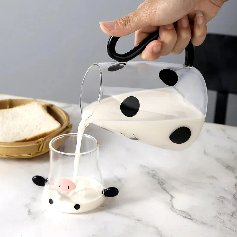 Cow Glass Pitcher