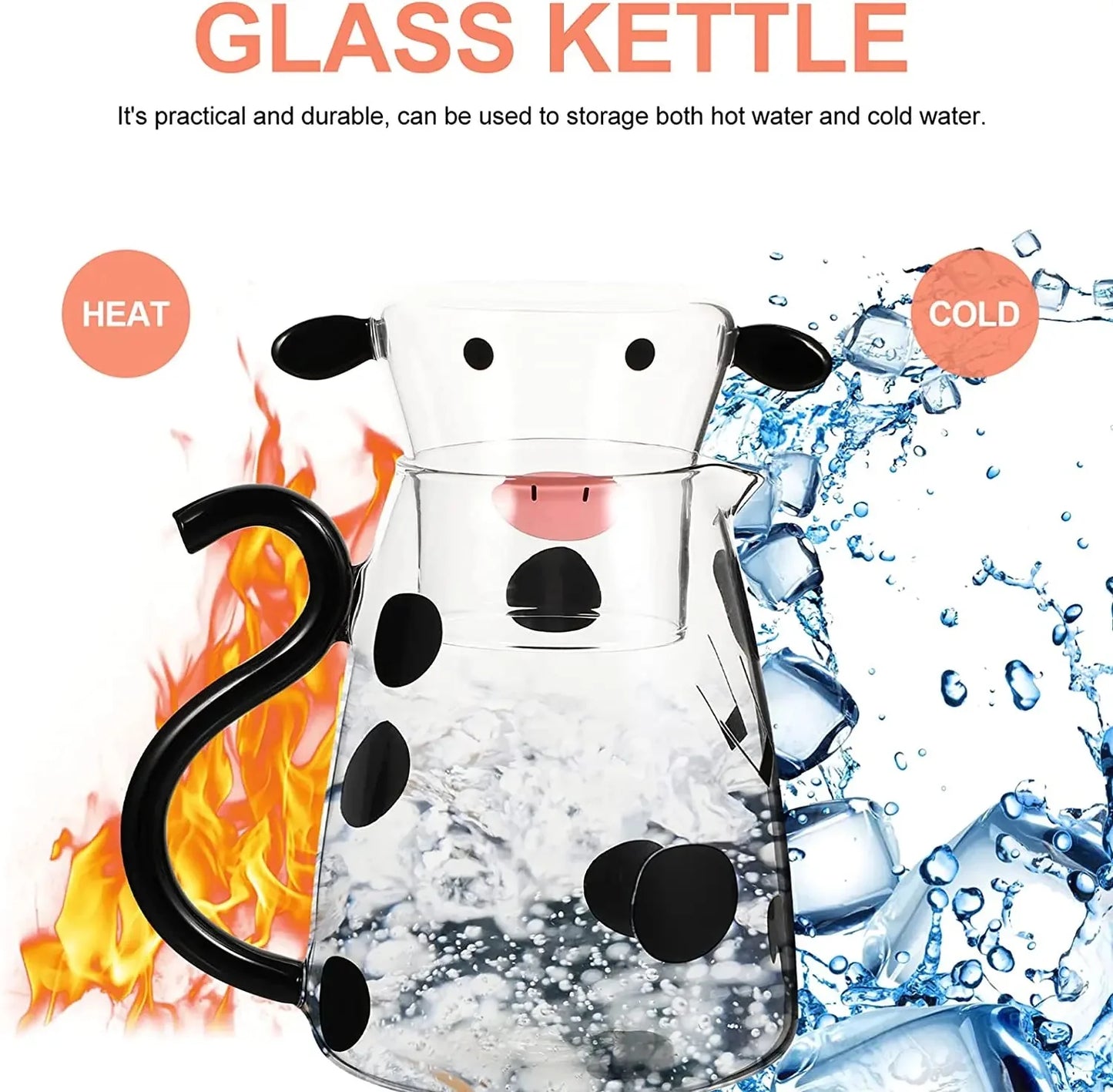 Cow Glass Pitcher