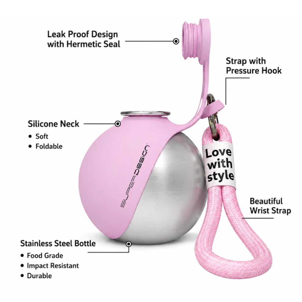2-in-1 Portable Dog Water Bottle with Foldable Bowl