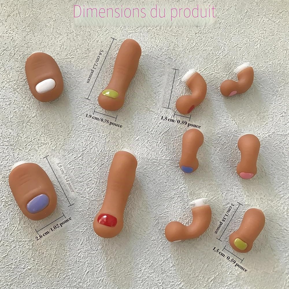 Funny Toe Shoe Charms – 10 Pcs 👣