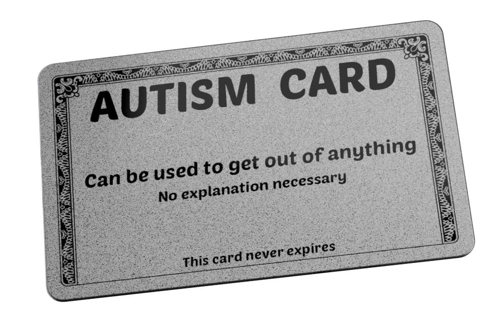 Autism Awareness Novelty Card – Funny Collectible PVC Wallet Card