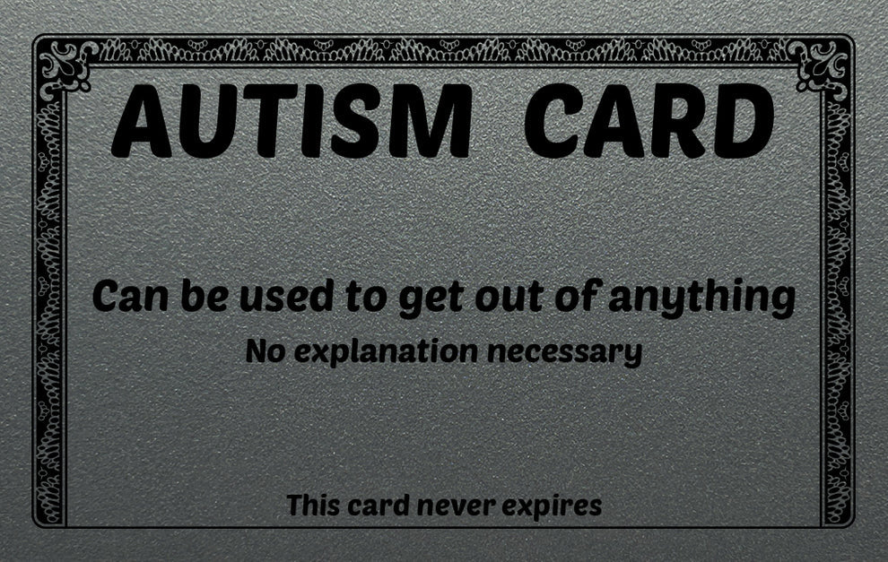 Autism Awareness Novelty Card – Funny Collectible PVC Wallet Card