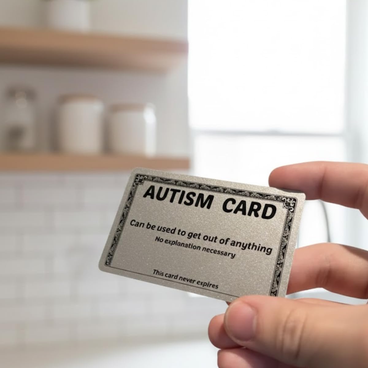 Autism Awareness Novelty Card – Funny Collectible PVC Wallet Card