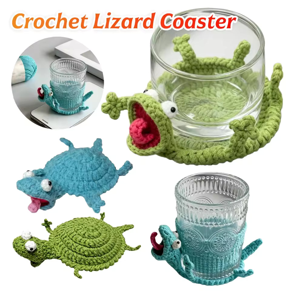 Handmade Crochet Lizard Coaster