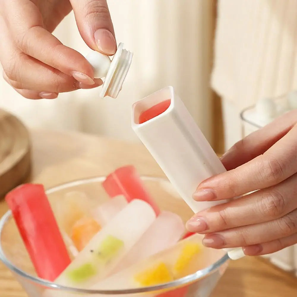 Durable Long Bar Silicone Ice Tray - 12-Slot Popsicle Maker