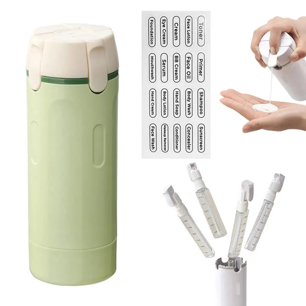 4-in-1 Leakproof Travel Dispenser Bottle