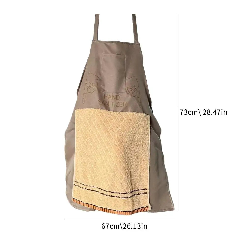 Novelty Chef Apron with Hand Towel Design & Front Pocket
