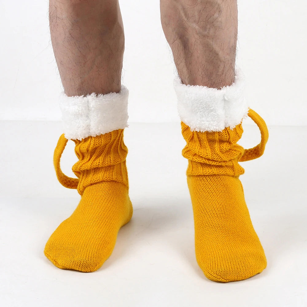 Beer Mug Knitted Socks