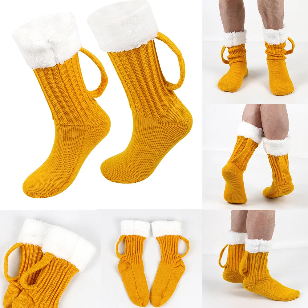 Beer Mug Knitted Socks