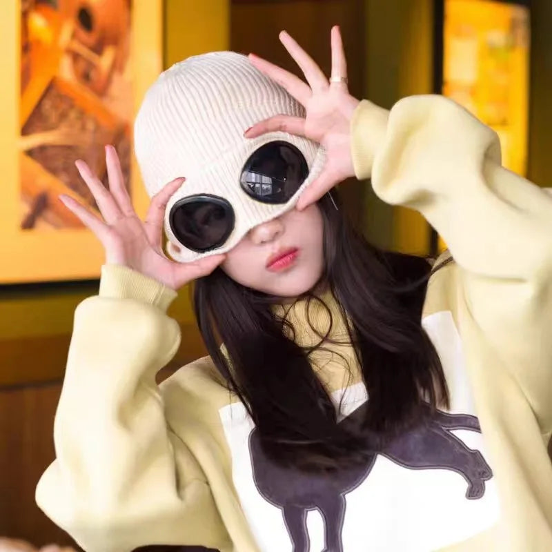 USINEX Goggle Knit Beanie 🕶️