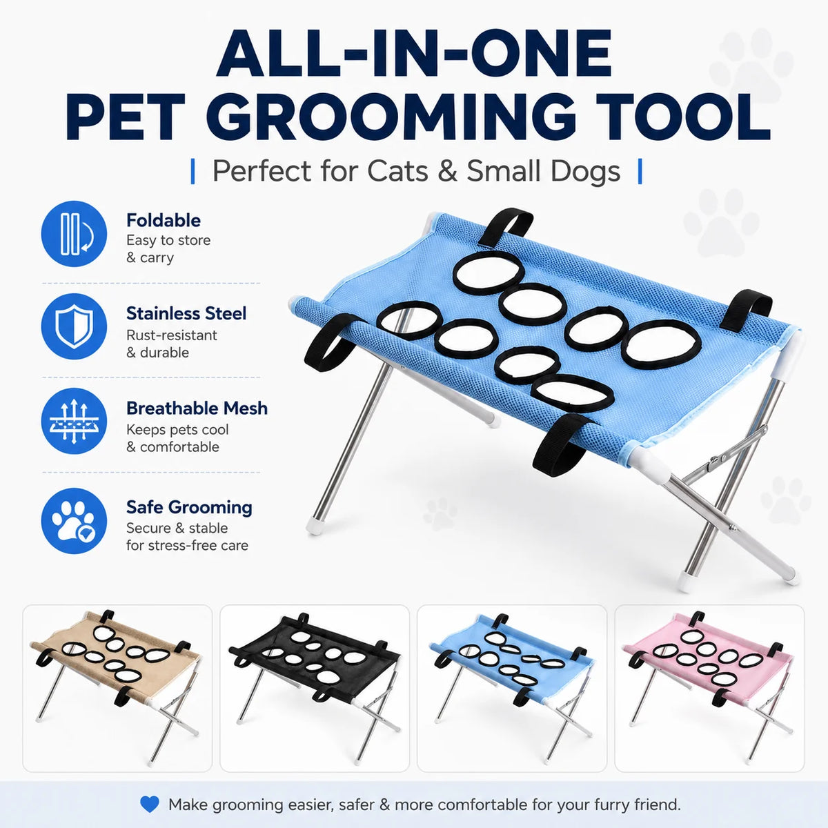 Adjustable Pet Grooming Hammock Stand