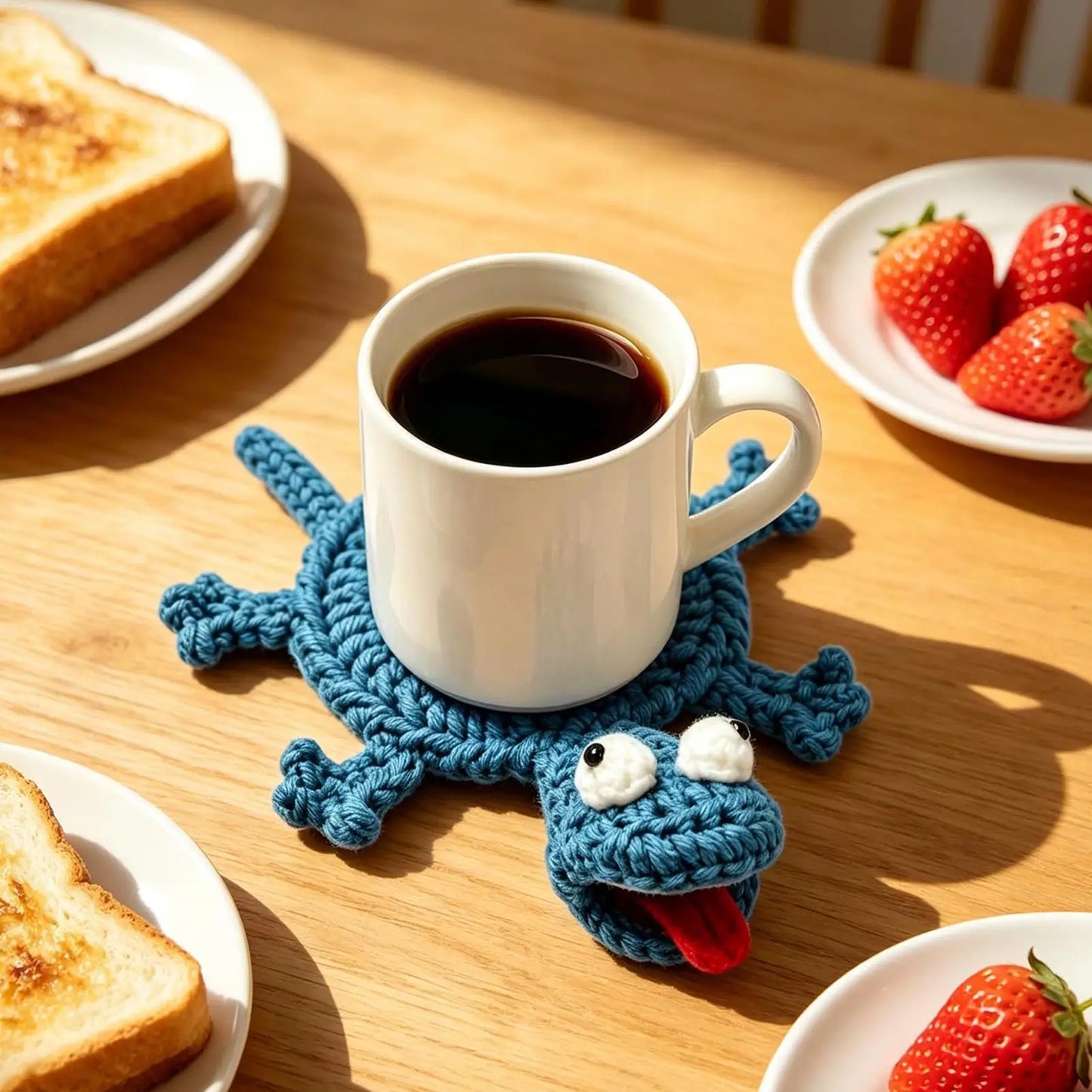 Handmade Crochet Lizard Coaster