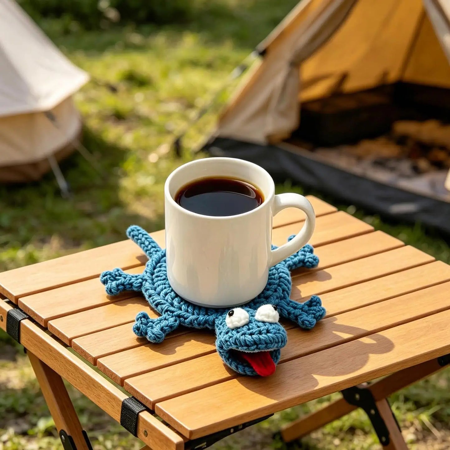 Handmade Crochet Lizard Coaster
