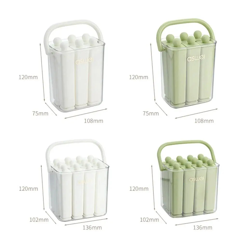 Durable Long Bar Silicone Ice Tray - 12-Slot Popsicle Maker