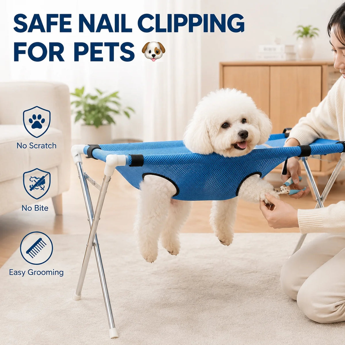 Adjustable Pet Grooming Hammock Stand