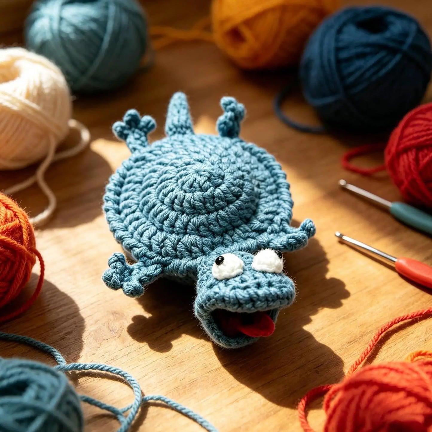 Handmade Crochet Lizard Coaster