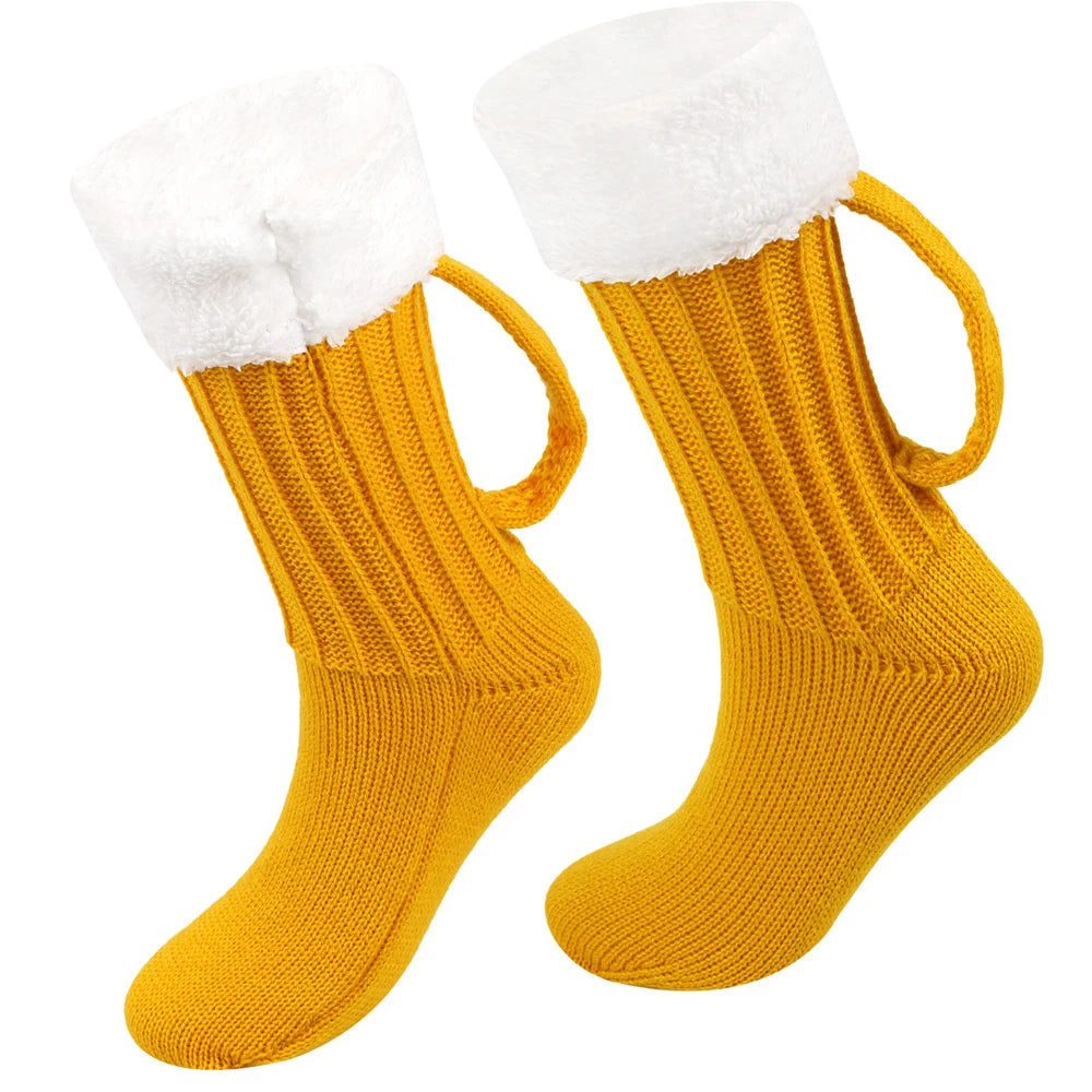 Beer Mug Knitted Socks