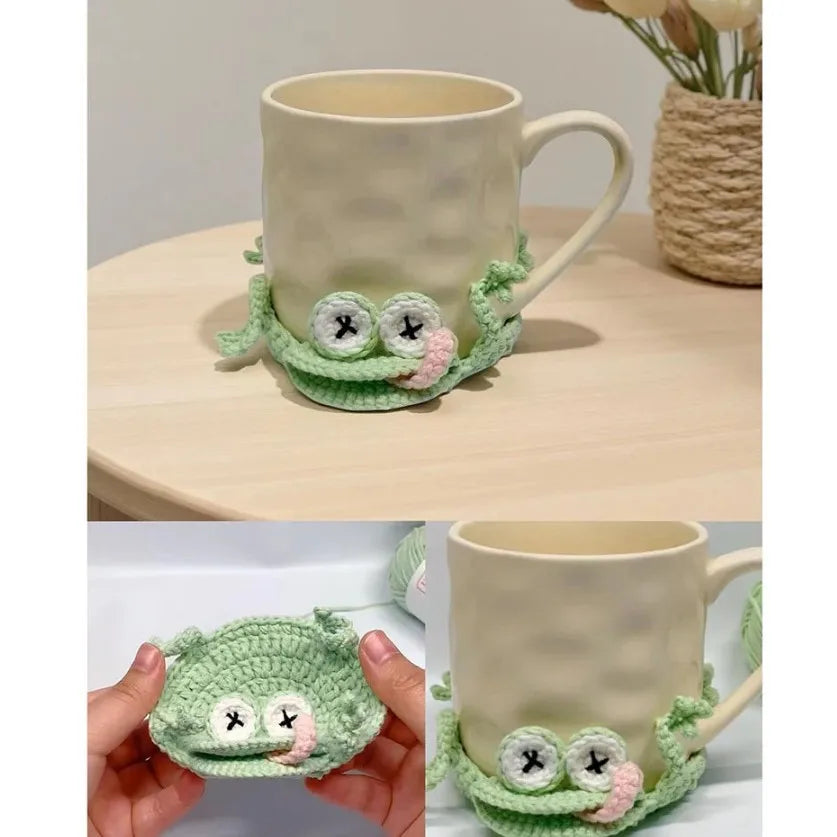 Handmade Crochet Frog Mug Hugger 🐸