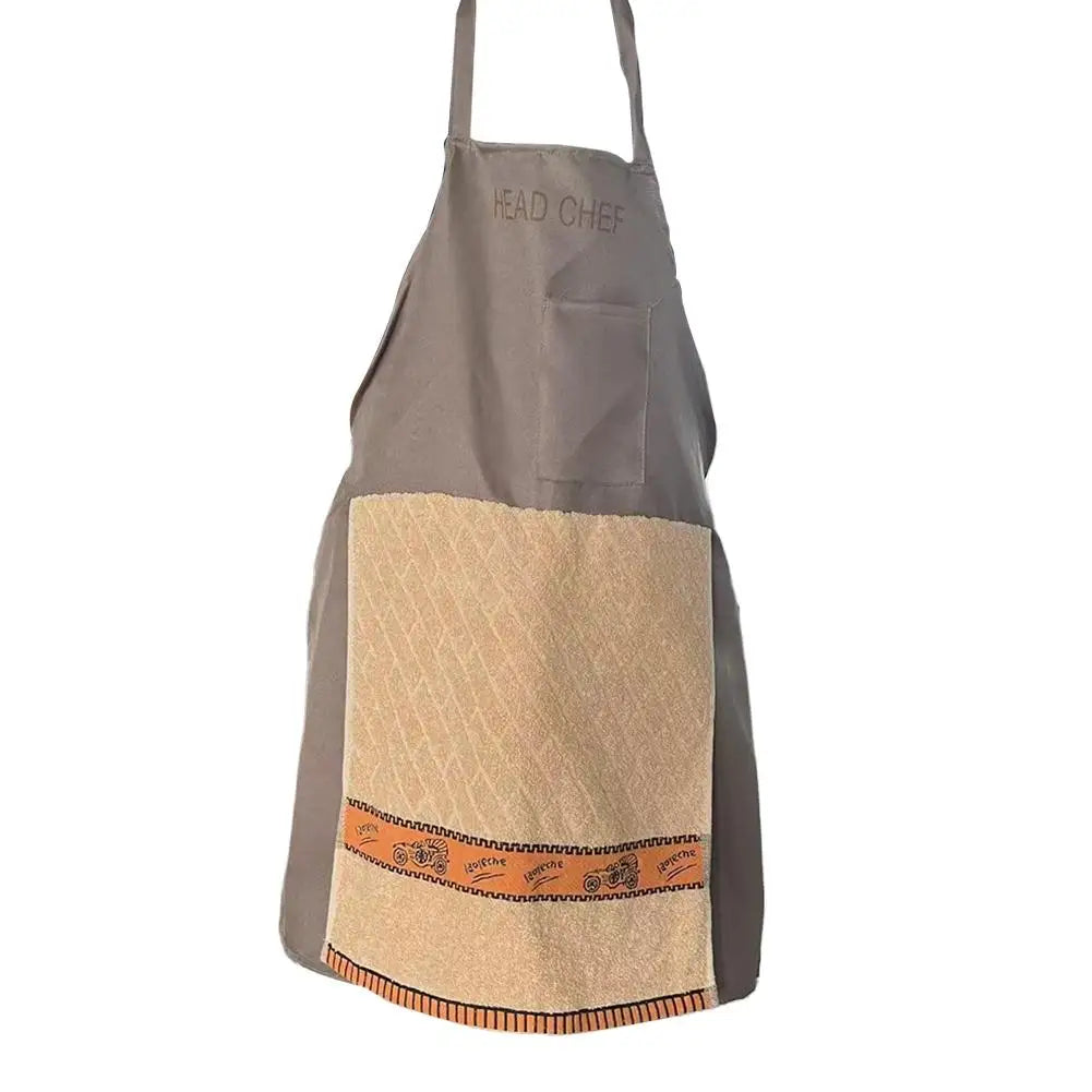 Novelty Chef Apron with Hand Towel Design & Front Pocket