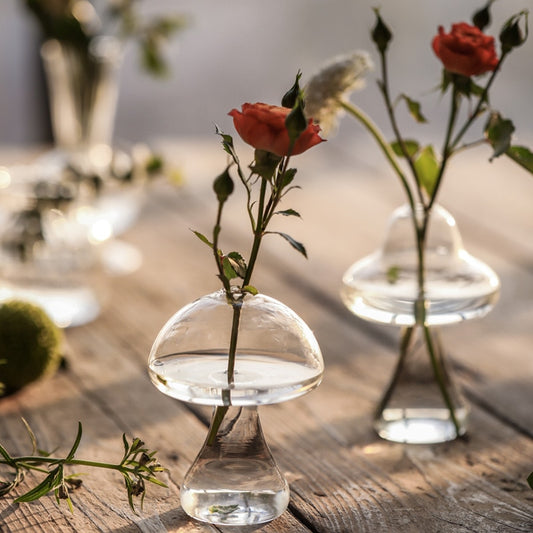 Mushroom Glass Vase